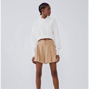 Zara Buttery Soft Light Weight High Waist City Shorts M 4/6